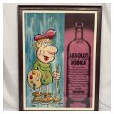 Julia Wachtel Absolut Vodka Ad Advertisement Frame