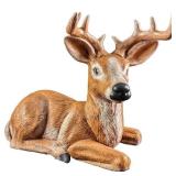 Hand Painted Ceramic Buck Deer Statue