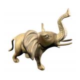 JB Vintage Brass Elephant Trunk Up Figurine