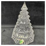 Waterford Crystal Clear Sculpted Glass Christmas E