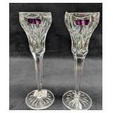 2 Retired Waterford Crystal Marquis Canterbury Can