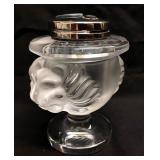 Lalique "Tï¿½te de Lion" Crystal Table Lighter