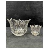 Tulip Pattern Clear Glass Bowl Set