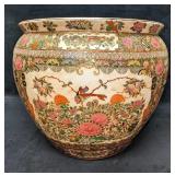 Large  Hand Painted Ceramic Chinese Planter