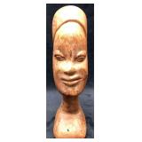 Carved Wood Head Of An African Woman
