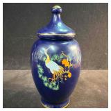 Oro Zecchino Keramos Vase Italian Porcelain Blue A
