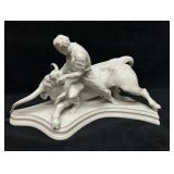 Herend Blanc de Chine Bullfighter Porcelain Statue