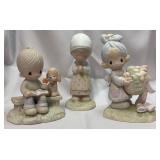 Set of 3 Vintage Precious Moments Porcelain Collec