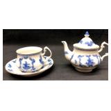 D.N. & E.I - 3pc Delft Set - Blue & White Porcelai