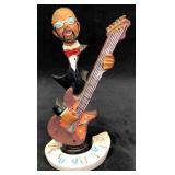 Guitar Player Figurine Musician Statue African Ame