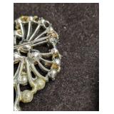 Vintage Unmarked Tree Rhinestones Brooch Pins Lot