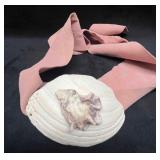 Unique Suede Belt With Large Sea Shell