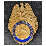 Vintage Brass Riverside Military Academy Hat Badge