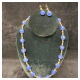 Murano Venetian Art Glass Lamp Work Blue Round Cop