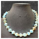 Murano Venetian Lamp Work Art Glass Light Blue Cop