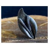 Vintage Mexico Sterling Leaf Brooch