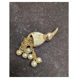 Vintage Unmarked Gold Silver Tone Rhinestones Faux