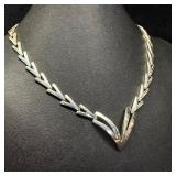 Sterling Silver Large Arrow Link Necklace