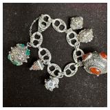 Mariner Chain Puffy Link Faux Glass Stone Accent C