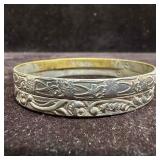 Sterling 925 Mexico Silver Etched Ornate Engraved