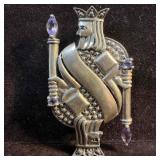 Sterling Silver King of Diamonds Amethyst Brooch