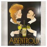 Absentroux Ad Poster Herbal Wine Specialty Liquor