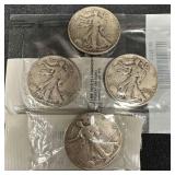 Set of Four Silver Coins 1930