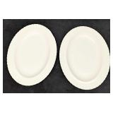 2 Fine China 13" Oval Serving Platters