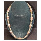Vintage Italian Murano White And Gold Art Glass Be