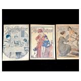 3 Issues La Mode Pratique 1915-18 Fashion Magazine