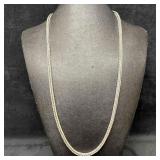 Foxtail Weave Chain Sterling Silver India 925 Neck