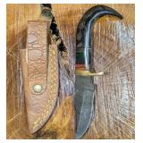 Steel Skinner Knife With Sheath RTCRR