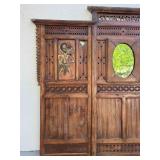 Antique Indonesian Teak Wood Three Panel Privacy S