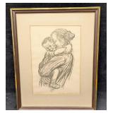 Framed Kathe Kollwitz Mother And Child Print R72