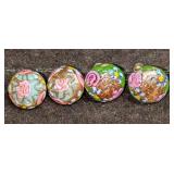 2 Murano Venetian Art Glass Lamp Work Round Earrin
