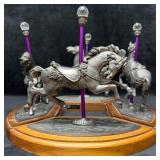 Michael Ricker Pewter American Carousel Horse Figu Michael Ricker Pewter American Carousel Horse Figu