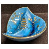 Vintage Pottery Gold Trim Ashtray Vintage Pottery Gold Trim Ashtray