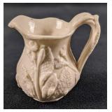 Vintage Parian Ware White Floral Pitcher Creamer Vintage Parian Ware White Floral Pitcher Creamer