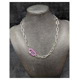 Silver Tone Melania Clara Assorted Necklace Lot Of Silver Tone Melania Clara Assorted Necklace Lot Of