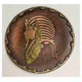 Vintage Copper/Brass Egyptian Pharaoh Hanging Plat Vintage Copper/Brass Egyptian Pharaoh Hanging Plat
