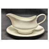 Wedgwood China Silver Ermine Gravy Boat W Underpla Wedgwood China Silver Ermine Gravy Boat W Underpla