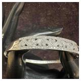 Accent Diamonds Heart Shaped 10K White Gold Hinged Accent Diamonds Heart Shaped 10K White Gold Hinged