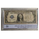 1928A $1 Silver Certificate, "Funnyback" Blue Seal 1928A $1 Silver Certificate, "Funnyback" Blue Seal