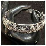 Sterling Silver Cubic Zirconia Floral Design Leaf Sterling Silver Cubic Zirconia Floral Design Leaf