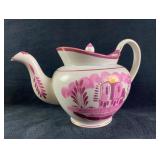 Antique Early Sunderland Pink Lustreware Teapot Antique Early Sunderland Pink Lustreware Teapot