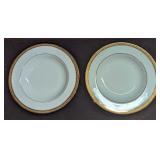 2 Retired Gorham Ridgewood Gold Large Rim Soup Bow 2 Retired Gorham Ridgewood Gold Large Rim Soup Bow