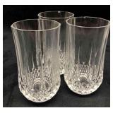 Three Crystal Highball Glasses Three Crystal Highball Glasses