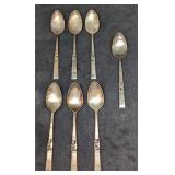 7 Vintage Silverplated Morning Star Spoons 7 Vintage Silverplated Morning Star Spoons