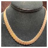 Milor Light Gold Toned Multi Strand Woven Chain De Milor Light Gold Toned Multi Strand Woven Chain De