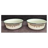 2 Retired Lenox Fine China Lace Point Cereal Bowl